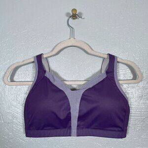 Moving Comfort Women M 34CD-38C Purple Sports Bra High Impact Padded Running